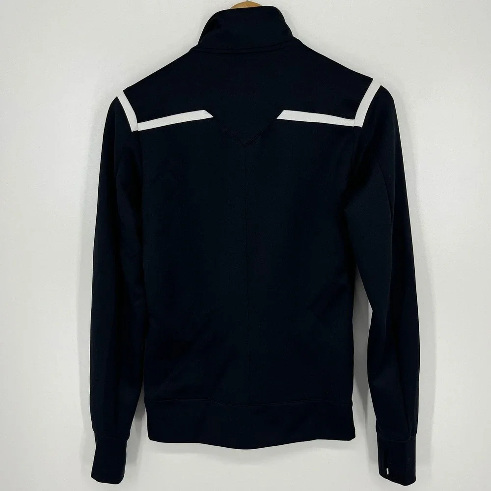 Nike Dri-FIT Track Jacket‎ Womens XS Black White Full Zip Athletic 535663-012
